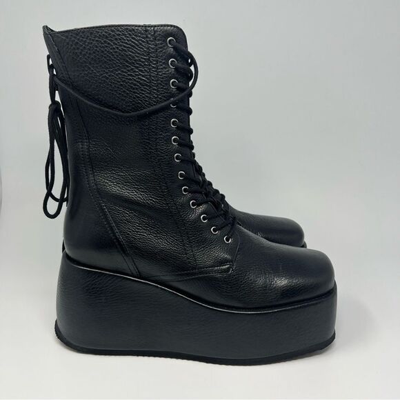 Free People Shoes - Macy Free People Black Lace-Up Platform Shoes